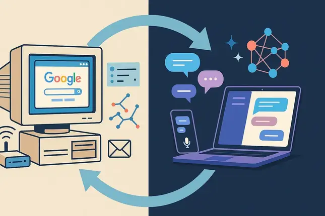 History comes full circle: LLMs today and the early days of Google in the 2000s