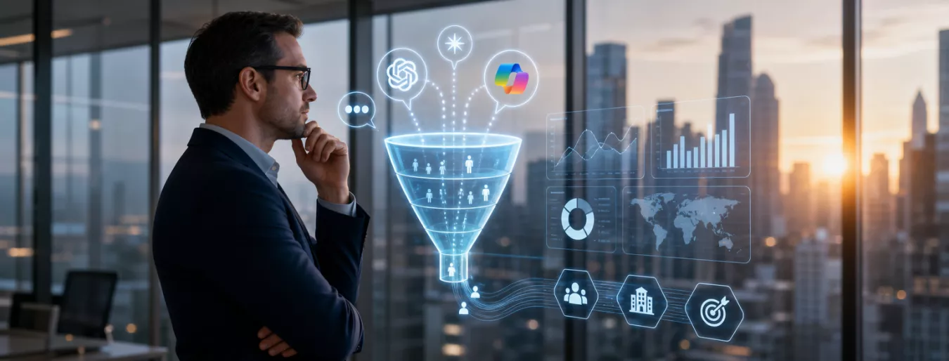 Using AI assistant signals in B2B purchase funnel monitoring