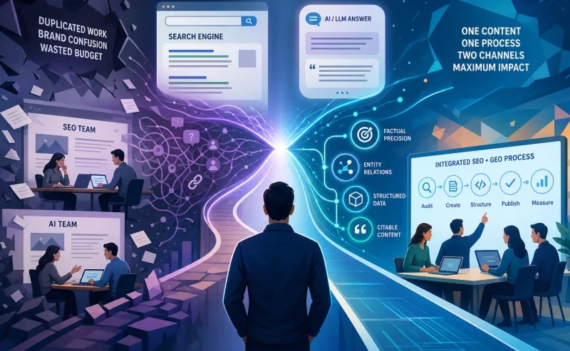 GEO as an operational overlay on existing processes