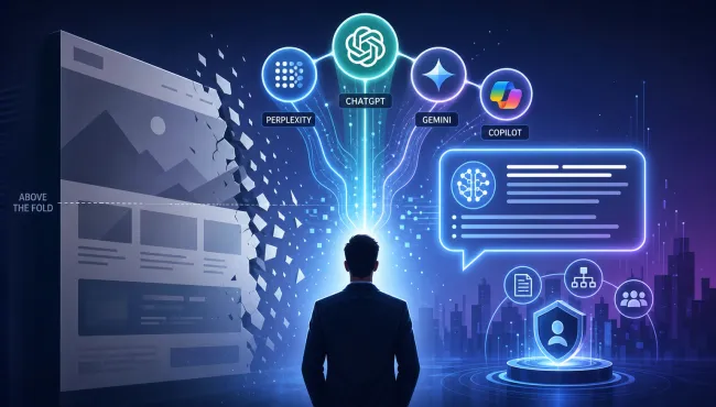 The fall of 'above the fold': How AI assistants replaced the homepage first impression