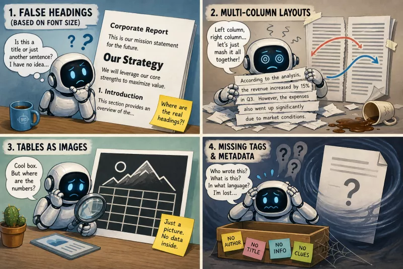 Anatomy of parsing errors: where AI stumbles